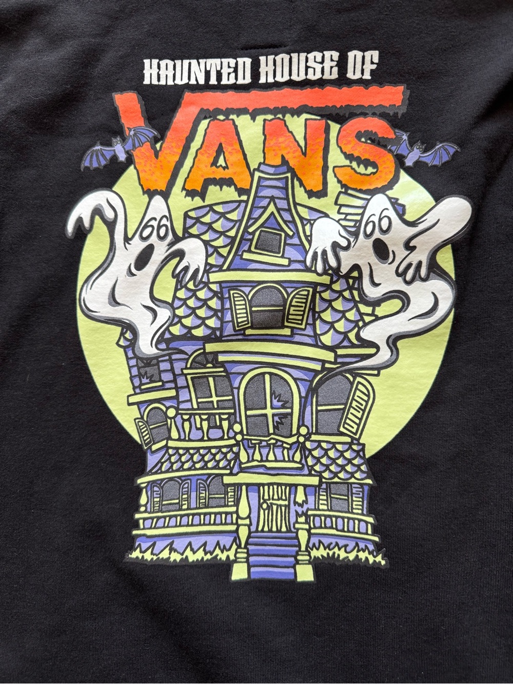 Vans Boys Haunted House Halloween Hoodie size Medium SEE BACK - Picture 1 of 3